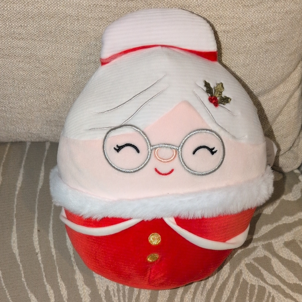 Squishmallows Red and White Santa Stuffed  Nicolette!